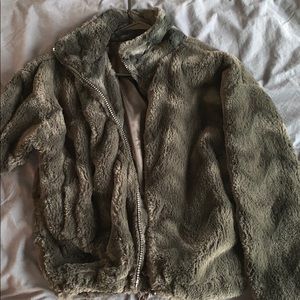 Urban outfitters black fuzzy jacket